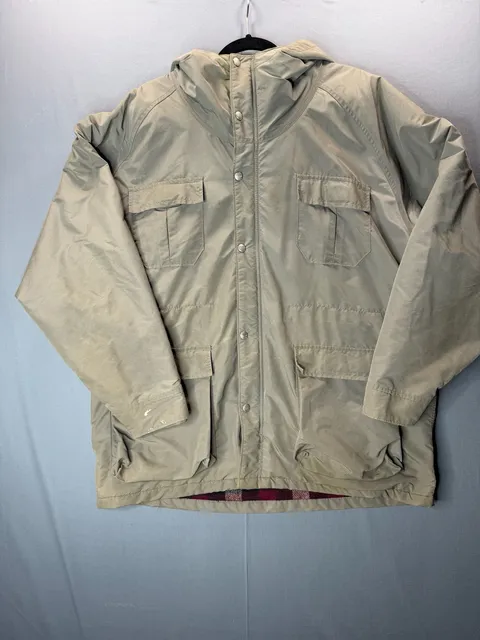 VTG LL Bean Jacket Mens XL Gray Baxter State Wool Lined  Parka 80s USA Hooded
