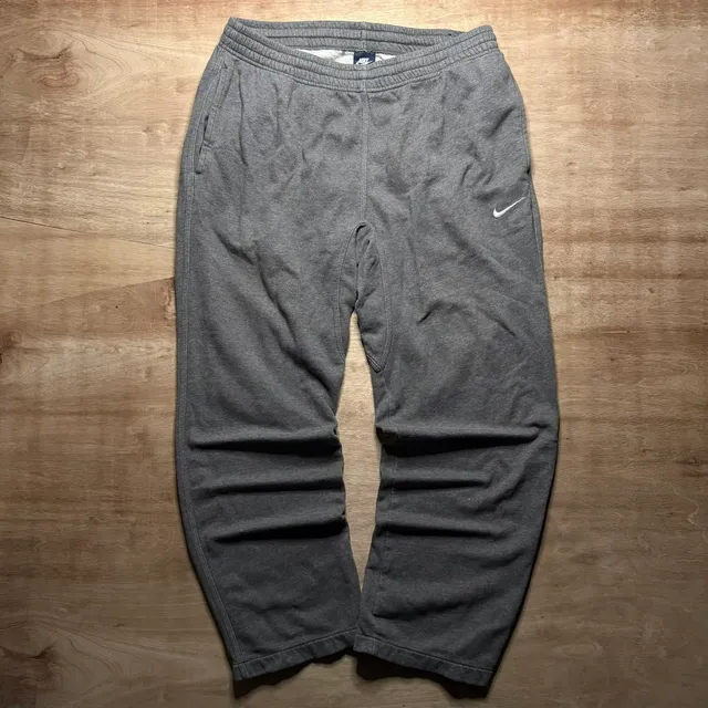 Nike Retro 2010s Gray Fleece Sweatpants Baggy Straight Leg Men's L