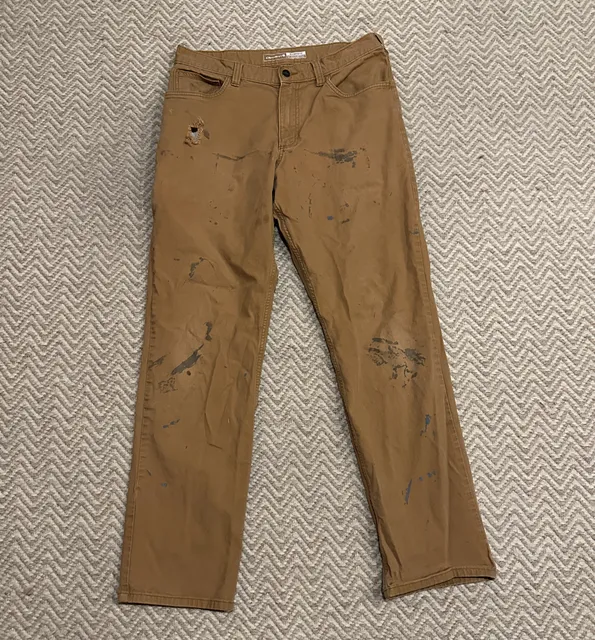 Carhartt Relaxed Fit Utility Pants 33x34 Brown Workwear