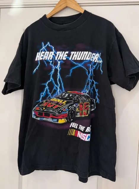 TSI Nascar Hear The Thunder X-Large Black Graphic T-Shirt