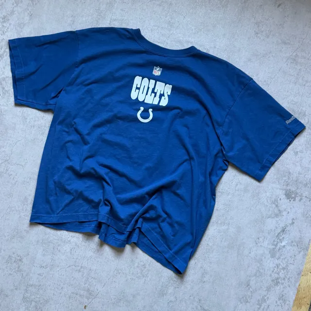 Reebok NFL Indianapolis Colts T-Shirt Size XL Blue Graphic Tee