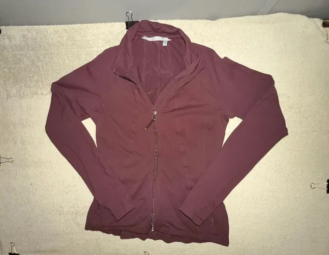 Athleta Full Zip Jacket Size M Purple Berry Athletic Hoodie