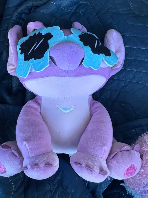 Disney Angel Plush Pink With Blue Sunglasses