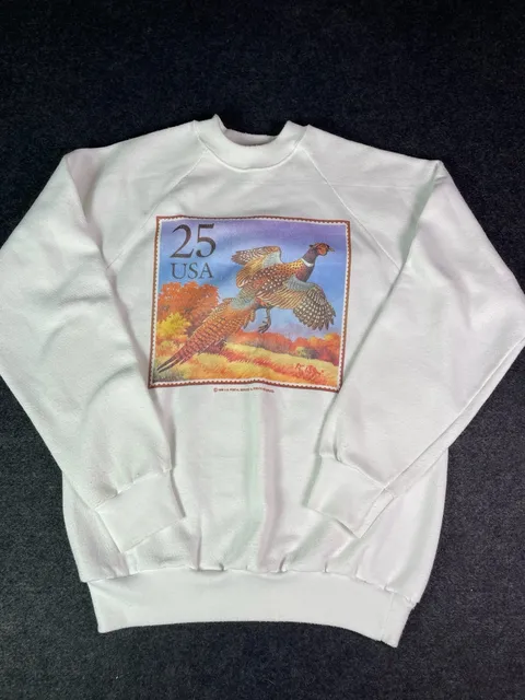 Xpres Knits Vintage 1988 US Postal Service Pheasant Stamp Sweatshirt Size L