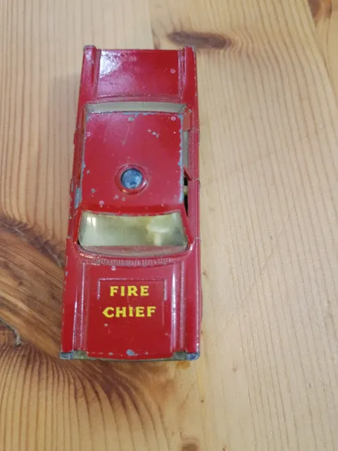 Vintage Matchbox Fire Chief Car Diecast Toy