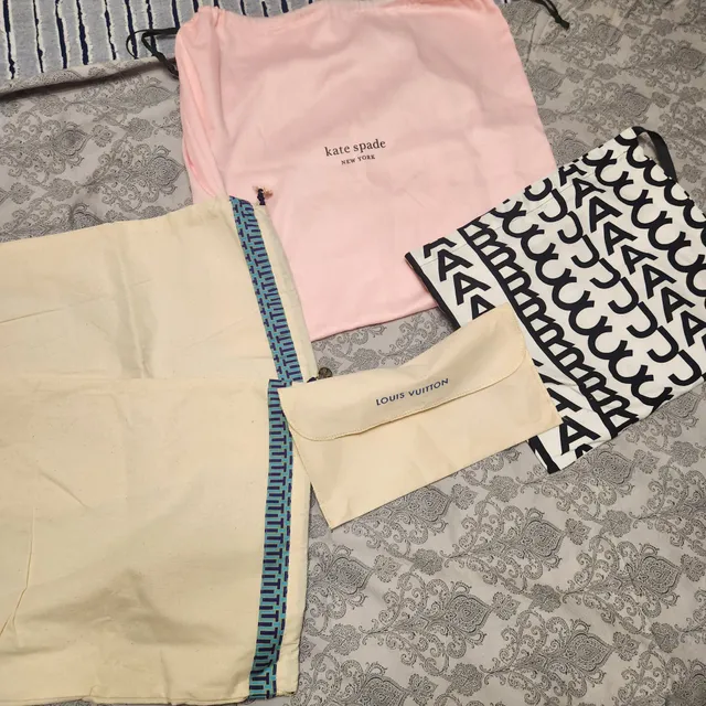 Bundle of Purse Dust Bags -  Louis Vuitton, Tory Burch, Kate Spade, Marc Jacobs 