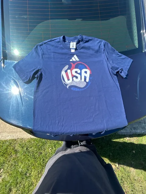 Adidas FIFA World Cup USA T-Shirt Size XL Blue Graphic Tee