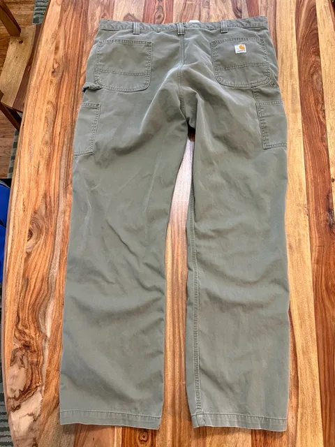 Carhartt B324 Relaxed Fit Carpenter Pants Size 42x34 Olive Green