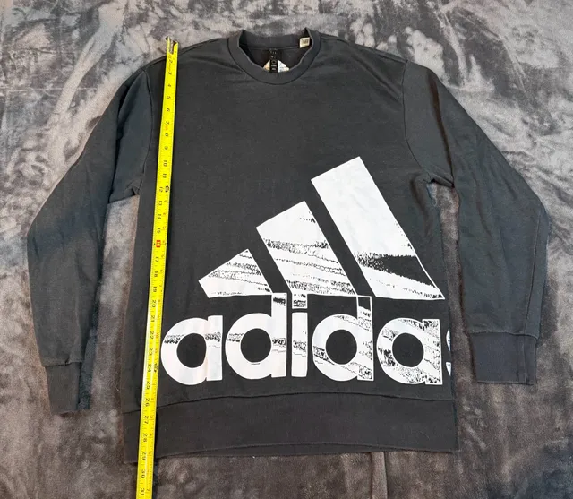 Men’s Adidas Brandlove French Terry Sweatshirt Size M Black Logo Pullover#162