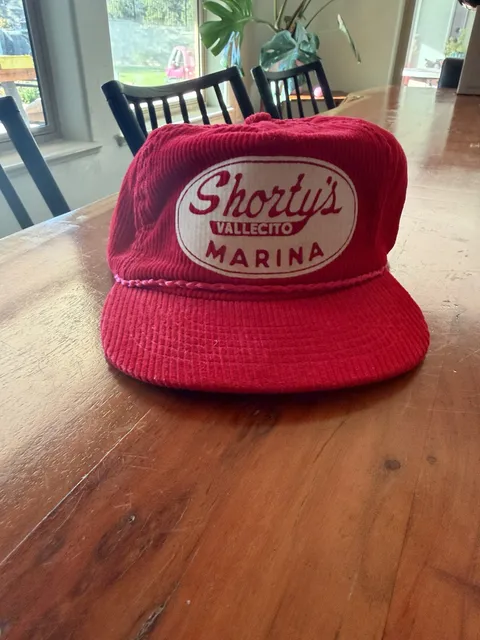 Vintage Shorty's Vallecito Marina Red Corduroy Snapback Hat