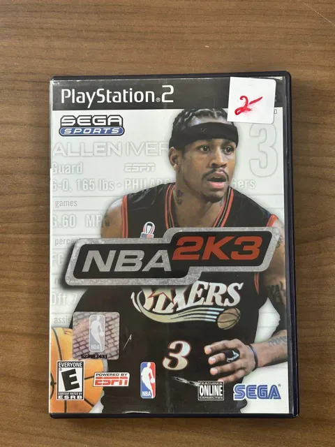 NBA 2K3 PS2 Sony PlayStation 2 2002 Sega Sports Basketball Game Disc & Case