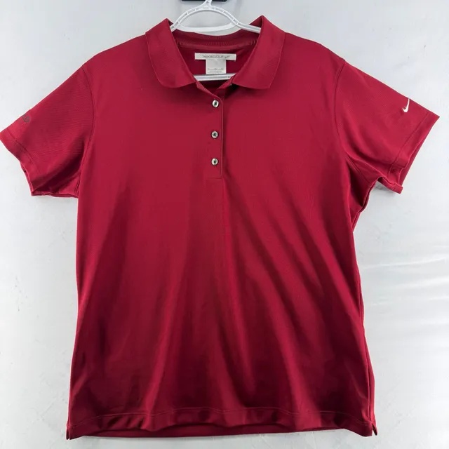 1660 Nike Golf Dri-Fit Polo Shirt Size Women’s XL Red Short Sleeve