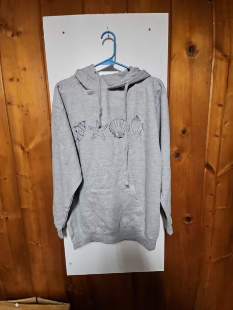 (577) Zuni Sportswear Shells Graphic Gray Hoodie