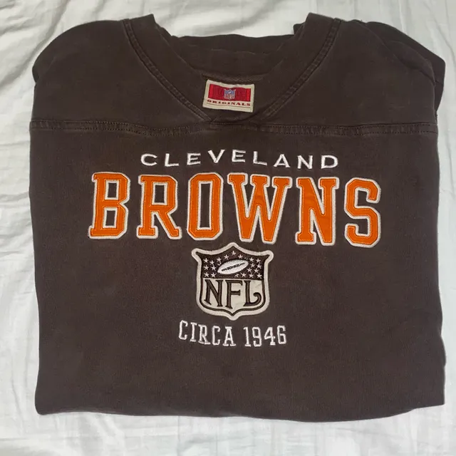 NFL Originals Cleveland Browns Long Sleeve T-Shirt Brown 46