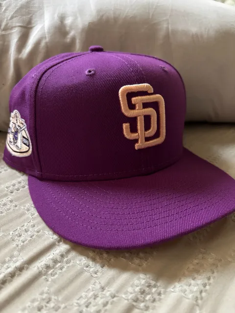 San Diego Padres Fitted Hat Purple Gold