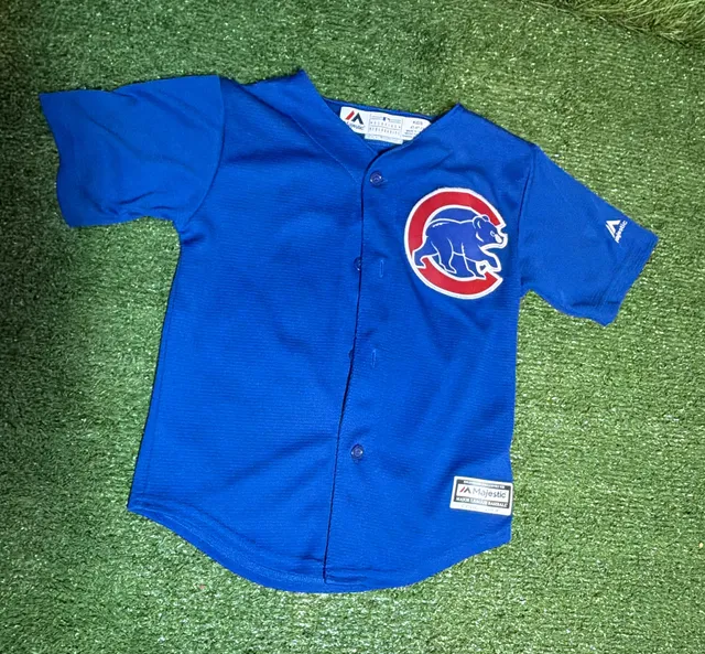 Majestic Chicago Cubs Anthony Rizzo 44 Jersey Size 4T Royal Blue