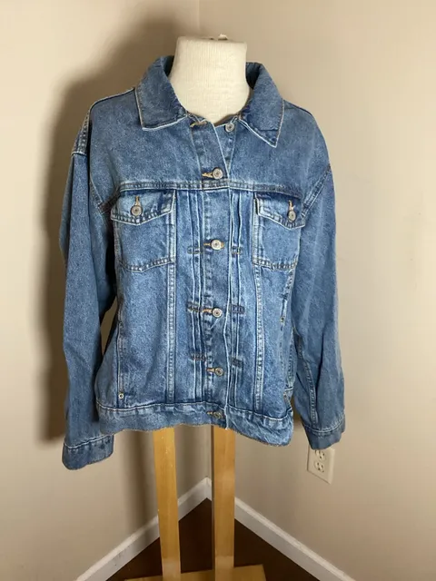 Old Navy Denim Jacket Size XL Blue Cotton Long Sleeve Button Up