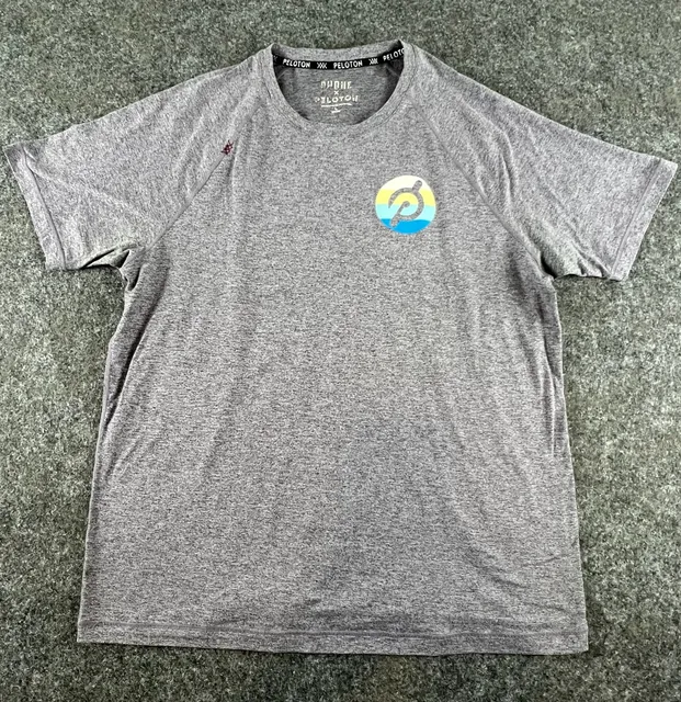 Rhone x Peloton Reign Short Sleeve Tech Shirt Size L Gray