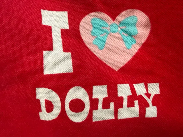 Dolly Parton Sweatpants Size M Red I Love Dolly Print Joggers