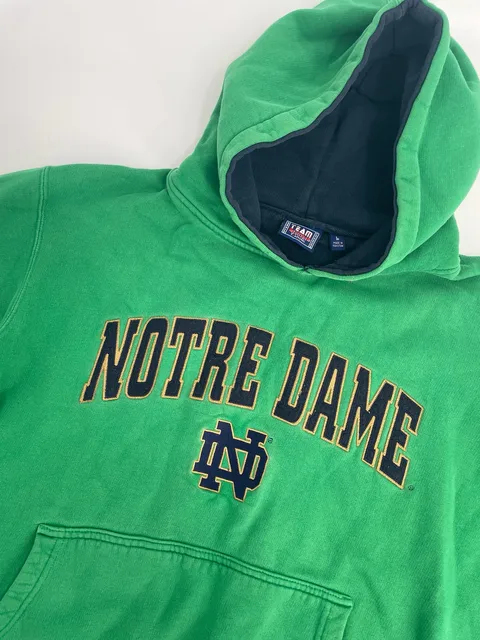 Vintage Y2K Notre Dame Fighting Irish Hoodie Size L