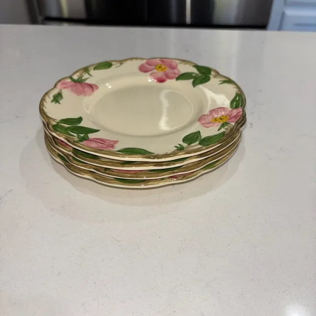 Franciscan Desert Rose Earthenware 6.5” Dessert/Bread Plates Set of 4
