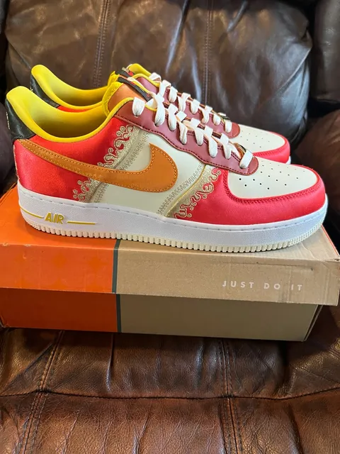 Nike Air Force 1 '07 LV8 Little Accra Habanero Red Coconut Milk