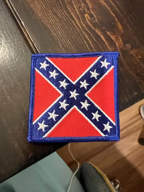 Embroidered Confederate Flag Patch Square
