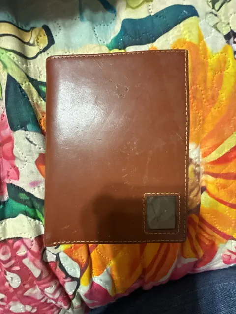 Vintage Leather Passport Wallet Brown Card Holder
