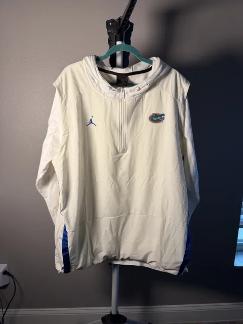 Jordan Florida Gators 1/2-Zip Hooded Jacket Size XXL White