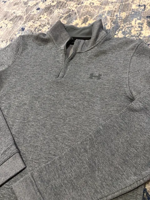 Under Armour 1/4 Zip Pullover Size M Gray Heathered