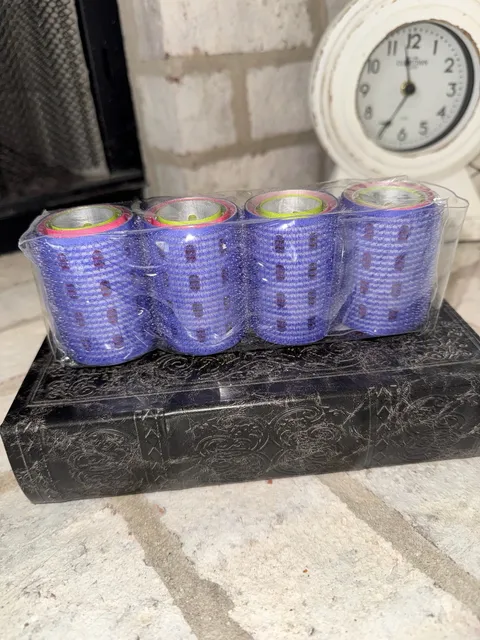 TJ Maxx Hair Rollers Set Purple Pink Green 4 Pack New