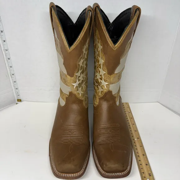 J.B. Dillon Reserve Women's American Flag Leather Boots 9.5 B JBR 2113