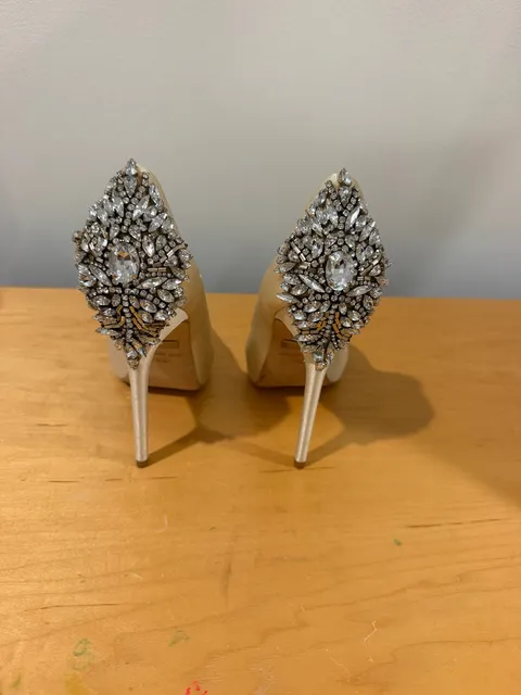 Wedding, New Years Badgley Mischka Kiara Embellished Peep-Toe Pump 