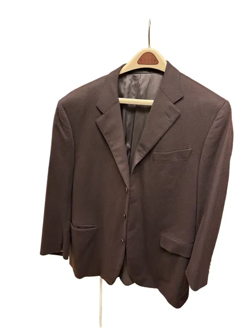 Trussini Blazer Size 58 Brown 100% Cashmere Sport Coat Jacket