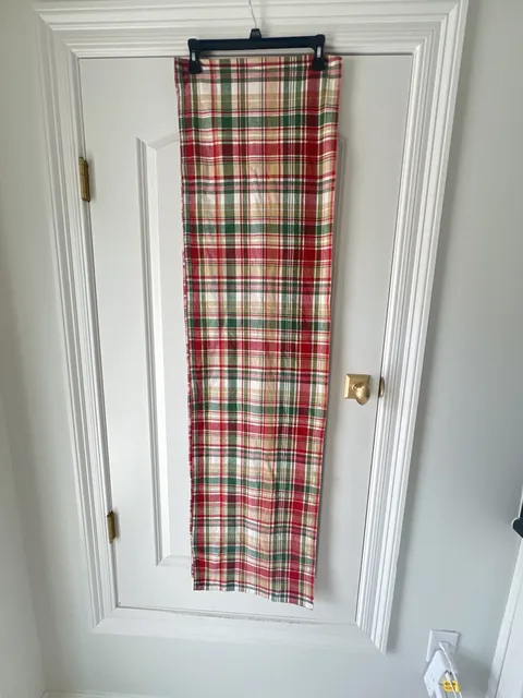 Creative Co-Op Red Green Plaid Cotton Table Runner Christmas Holiday