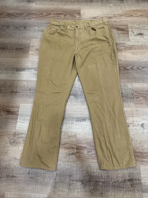 Polo Ralph Lauren Straight Pants 40x32 Tan Cotton dungarees style