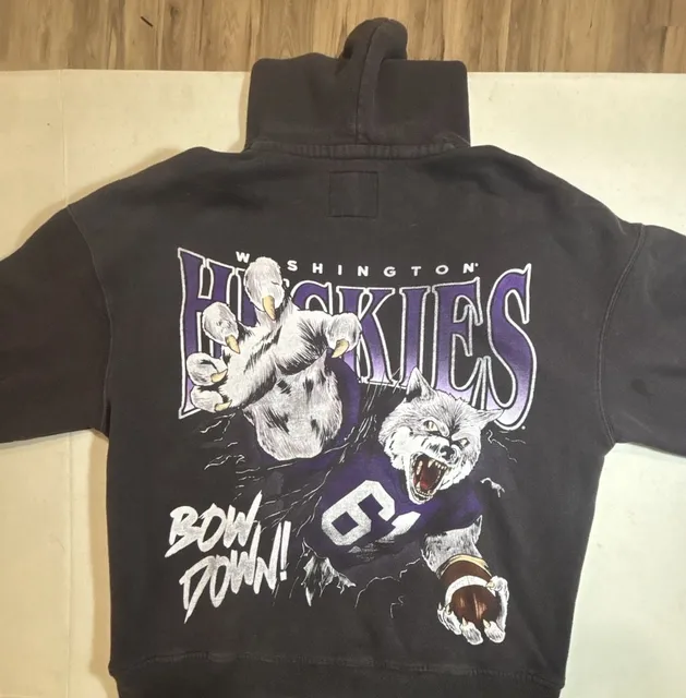 Hollister Washington Huskies Boxy Fit Hoodie Size M
