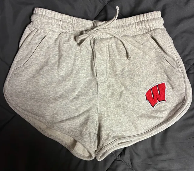 Hype & Vice Wisconsin Badgers Sweatshirt Shorts Size S Gray