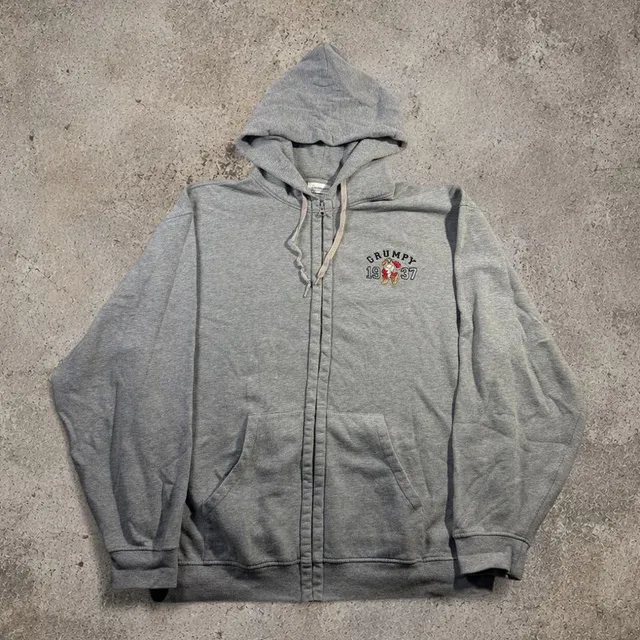 Walt Disney World Grumpy Zip Up Hoodie Size XL Gray