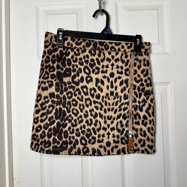 Altar'd State Leopard Print Mini Skirt Size M