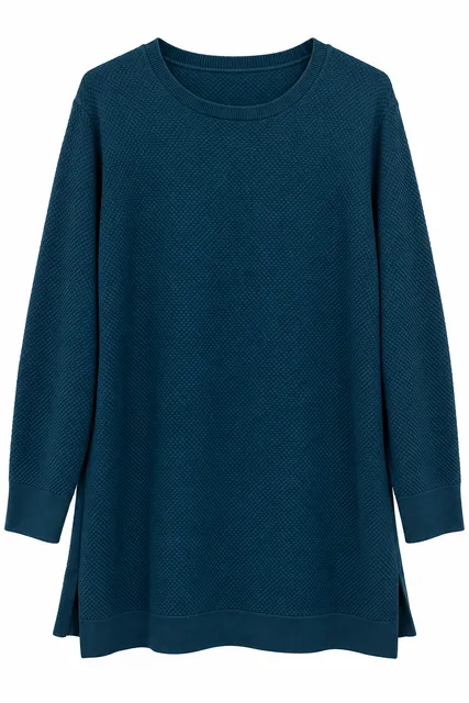 Duluth Trading S’no Sweat Women’s Tunic Sweater Crewneck Long Sleeve XL Teal