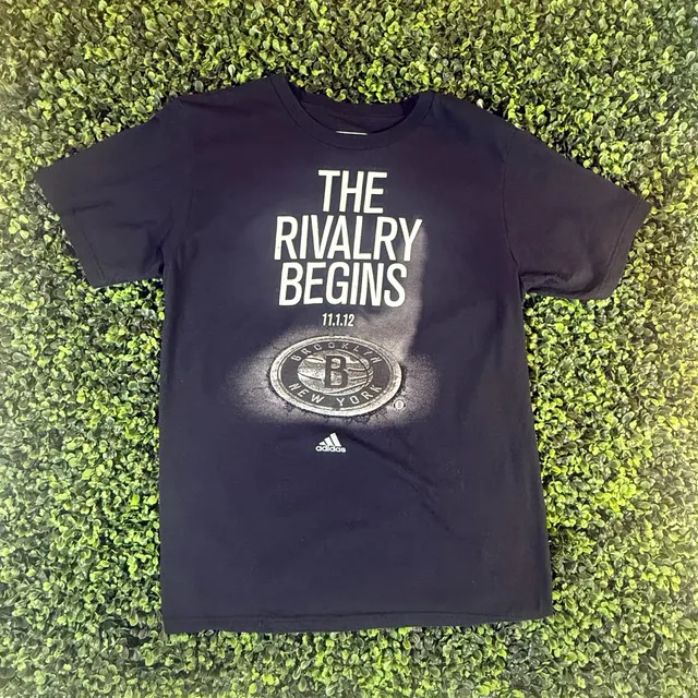 Adidas Brooklyn Nets The Rivalry Begins T-Shirt Size M Black