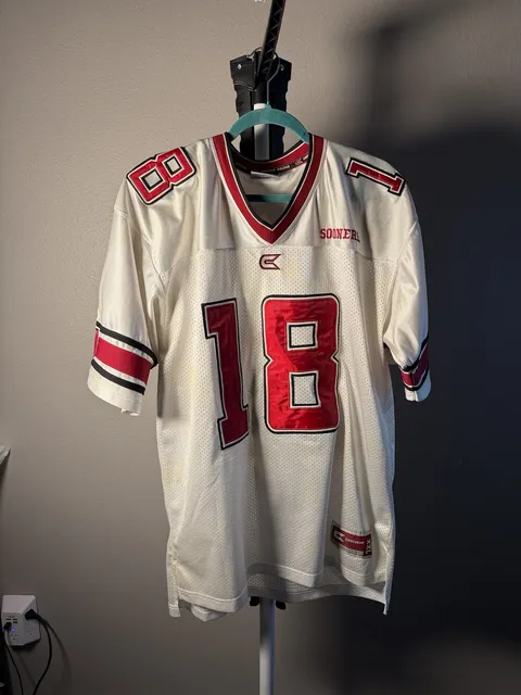 Colosseum Oklahoma Sooners Football Jersey Size XXL White #18