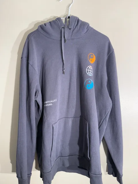 No Boundaries Enlighten Hoodie Size XL 46-48 Gray Graphic Pullover