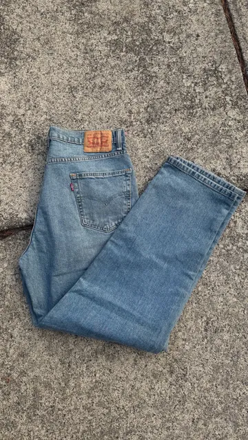 Levi's 550 Relaxed Fit Jeans 36x32 Light Wash Denim