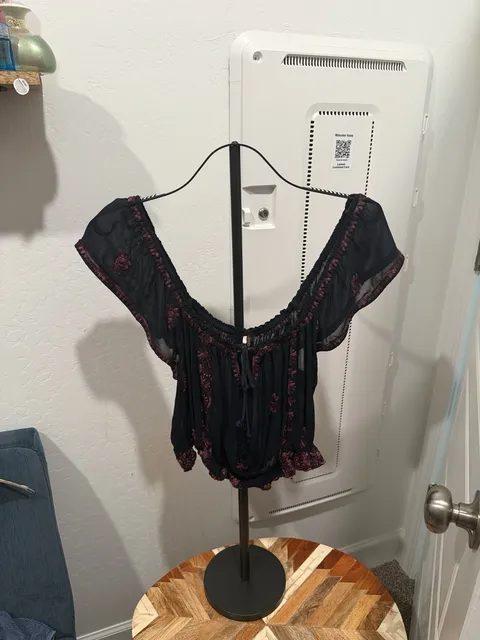 Free People Off-the-Shoulder Embroidered Blouse