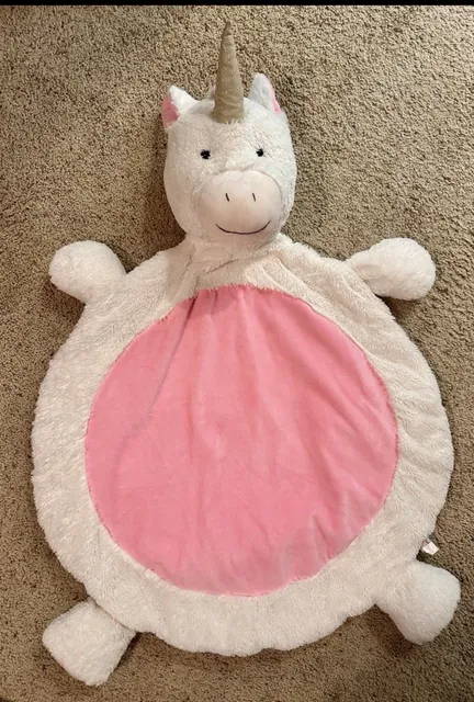 Mary Meyer Unicorn Baby Mat Plush Play Lounger Mat Rug Nursery Tummy Time