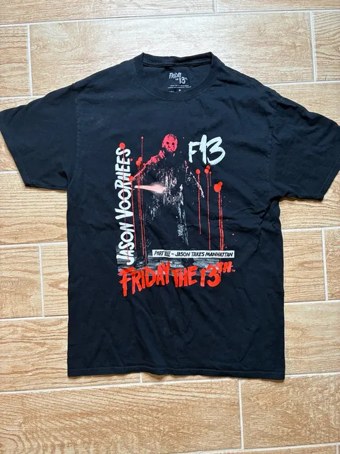 Friday The 13th Jason Takes Manhattan T-Shirt Size M Black