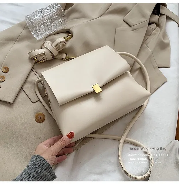 Tiancai Wing Flying Bag Crossbody White PU