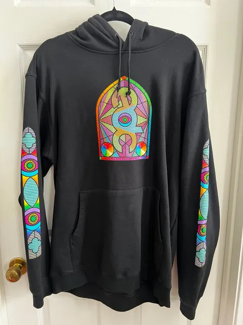Insomniac EDC Festival Hoodie Size L Black All Are Welcome Here Lineup